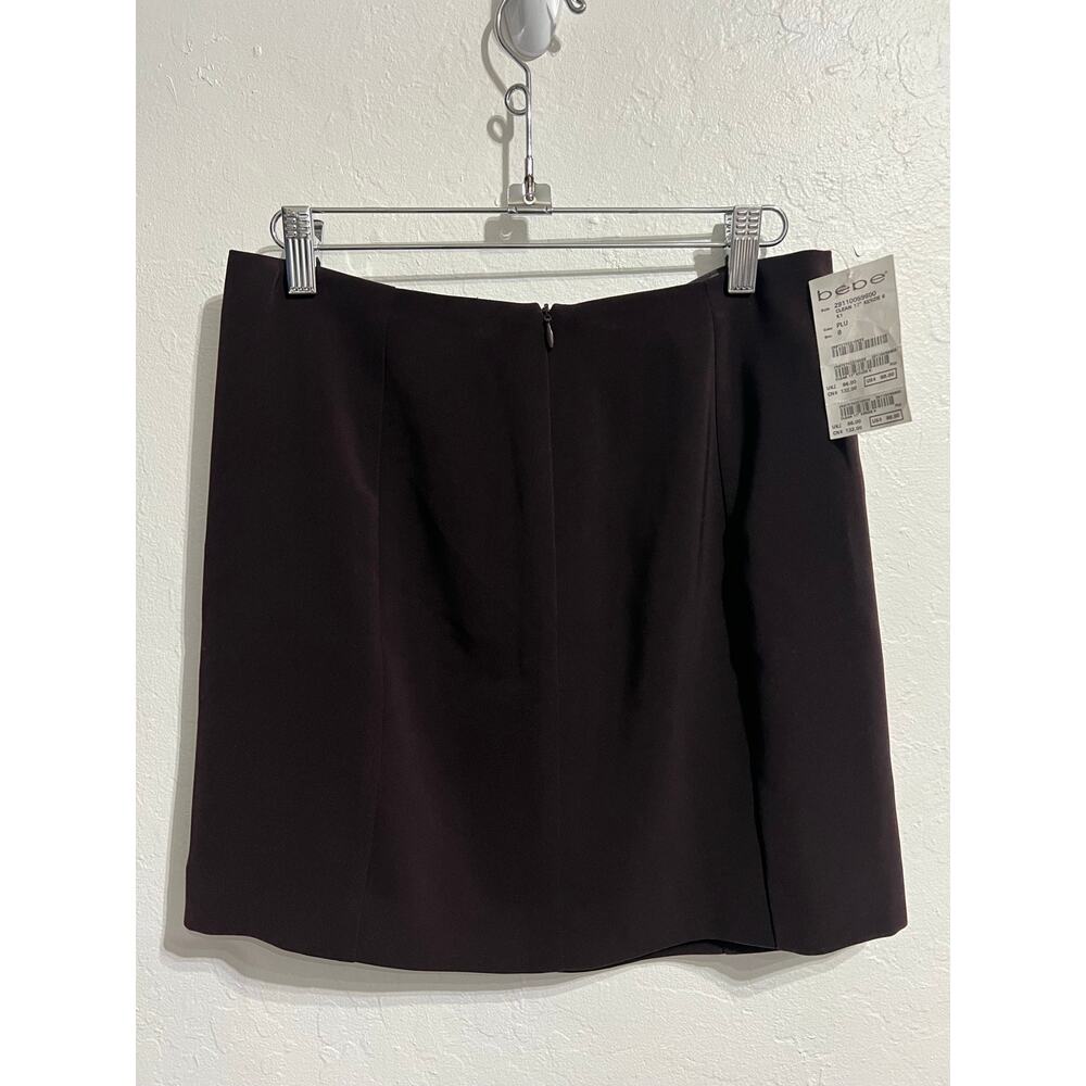 Vintage NWT Bebe Skirt Sz 8 Plum Purple Mini 90's Minimalist Y2K Zipper